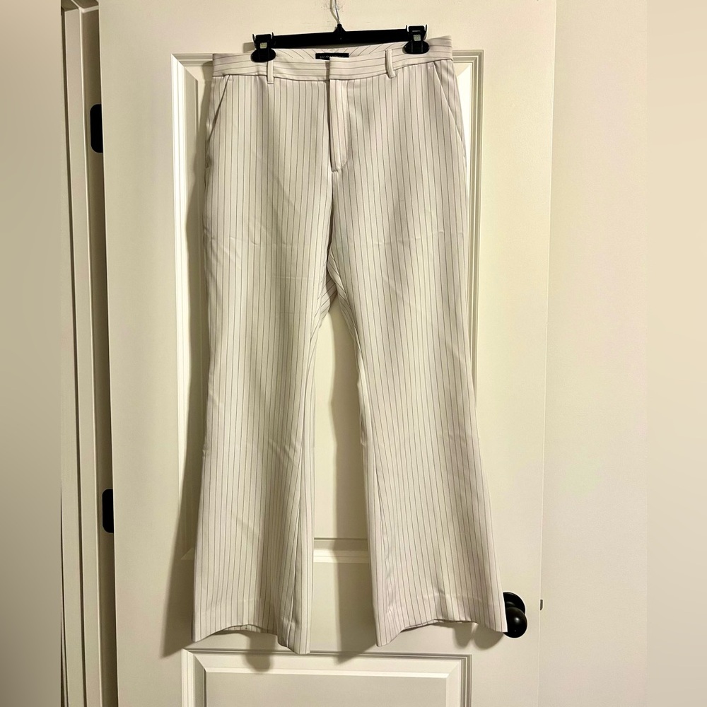 Banana Republic Sculpted Pinstripe Flare Pants